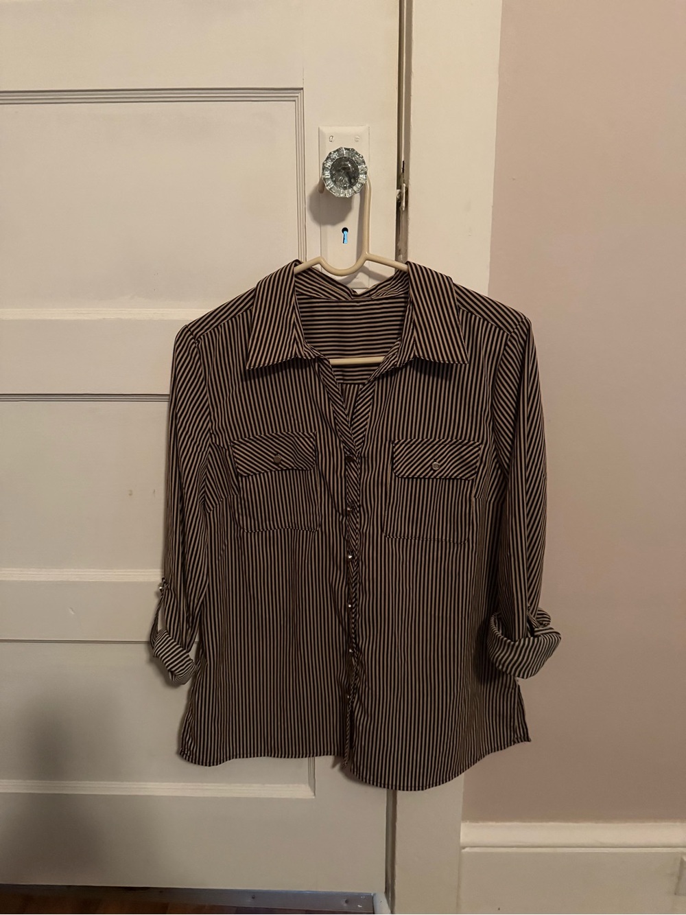 Long Sleeve Striped Button Down